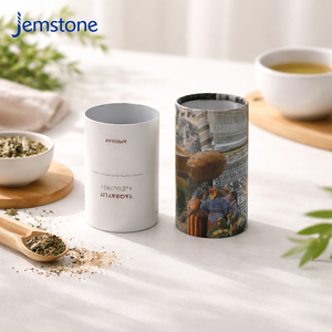 Customized Eco-friendly Food Grade Kraft <b>Cardboard</b> <b>Tube</b> Package Gift Box UV Coating Herbal Tea Cylinder Paper <b>Tube</b> Packaging - Product Image 2