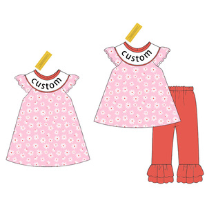 Nuovi Arrivi: Completi a Due Pezzi per Bambini e Neonati, Top con Spalle Scoperte e Pantaloncini, Outfit con Volant per Bambine - Product Image 4