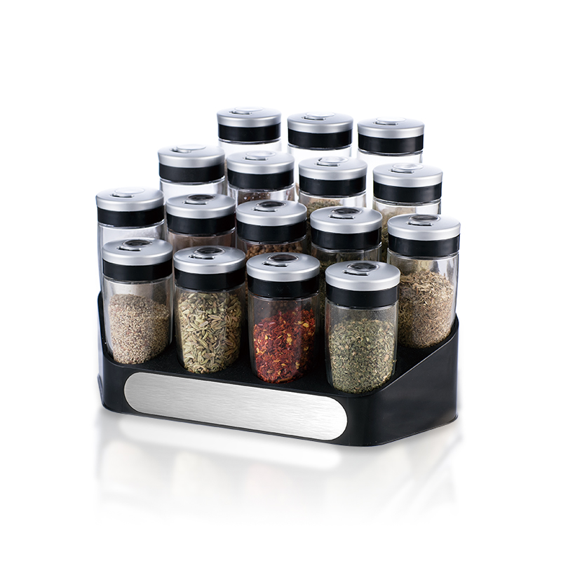 16 Jars Spice Rack Set