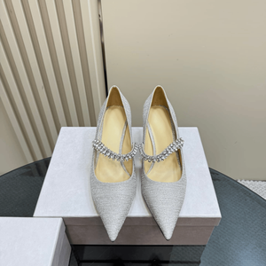 Zapatos de Tacón Alto Jimmy para Mujer, de Alta Calidad, con Parte Superior de Seda Brillante, Decoración de Cristales y Diamantes, Tecnología de Costura de Precisión - Product Image 2