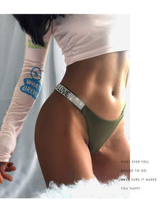 Perizoma Sexy in cotone personalizzato a vita bassa con cintura in strass 2021 - Product Image 4