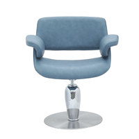 Accepter uniquement les équipements de mobilier de salon de coiffure personnalisés fauteuil de coiffure fauteuil à base ronde multifonction beauté bleu chaise de salon meubles de salon pour dames