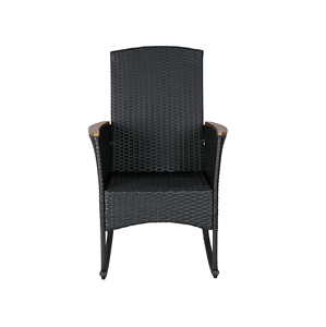 [BeNK] Modern PE Rattan <b>Rocking</b> <b>Chair</b> with Powder-coated Steel Frame frame for <b>Outdoor</b> use, Balcony, Villa, Hotel - Product Image 2