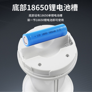 โคมไฟตั้งแคมป์พลังงานแสงอาทิตย์ 3.7V 28W LED ชาร์จไฟได้ ใช้สำหรับฉุกเฉินกลางแจ้ง แขวนในเต็นท์ได้ - Product Image 4