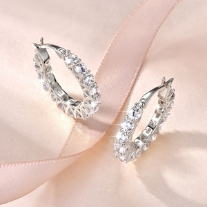 Dainty 14K Gold Filled Dazzling Claw Setting Round Cut <b>3mm</b> Zircon Jewelry 14k Gold Filled Hoop <b>Earrings</b> for Women - Product Image 4