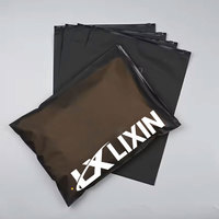 Sacs en plastique transparent givré pour vêtements, avec fermeture éclair, logo imprimé personnalisé, emballage en gros, PE refermable