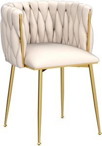 Chaises d'appoint modernes en velours rembourrées avec pieds en métal pour salon et cuisine, meubles de maison pour appartement - Product Image 6