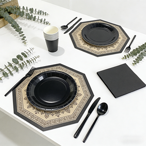 DAMAI - Vajilla de Papel de Color Sólido para Fiestas, Juego de Vajilla Desechable de Color Liso, Platos de 7 y 9 Pulgadas, Vasos de Papel, Servilletas - Product Image 2