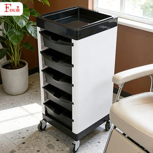 Carrello Portaoggetti Personalizzabile con Logo per Salone di Bellezza, 5 Cassetti, Trolley per Parrucchieri - Product Image 3