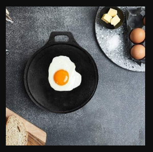 Cast Pentole di Ferro Roti Dosa Tawa, PreSeasoned 11 Pollici, Nero - Product Image 3