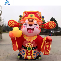 Modèle géant de tigre gonflable personnalisé pour la publicité célébration Dieu de la richesse mignon