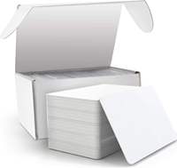 Carte PVC blanche SUNLAN NFC, imprimable recto-verso, format carte de crédit 85,5*54 mm, imprimable par jet d'encre et sublimation, carte vierge