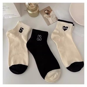 Women's Ankle Socks Thin Embroidered Breathable Sweat Absorbing Casual Daily Use Polyester Fiber 2024 - Product Image 2
