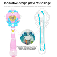 1. Baguette Magique Papillon à Bulles Automatique Électrique avec Lumière LED et Musique, Jouet Portable pour Filles et Enfants