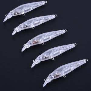 Señuelo de Pesca Flotante Transparente S-0726 de 88mm y 7g, sin Pintar, Cuerpo de Plástico Duro, Tipo Minnow - Product Image 3