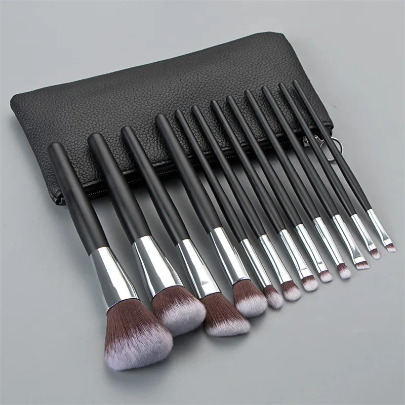 12 Pcs Best Brush Set For Makeup Good Price Quality Soft Vegan Professional China Wholesale Private Label Makeup Brush Set