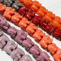 Perles d'éléphant en poudre de coquillage naturel en gros, perles intercalaires colorées en vrac pour la fabrication de bijoux DIY, bracelets et colliers