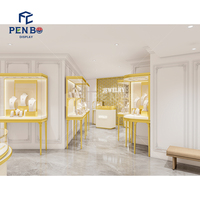Concepts de design de magasin de bijoux modernes, vitrine de présentation de bijoux, design décoratif, mobilier de magasin de bijoux commercial