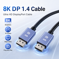 Câble DP 1.4 8K 32,4 Gbps 4K 144Hz Ultra HD avec boîtier bleu, Plug and Play pour moniteur de jeu, PC, ordinateur portable, TV, ordinateur de bureau