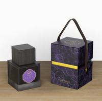 Vente en gros de flacons de parfum carrés en verre OEM de haute qualité avec coffret d'emballage, flacon de parfum de 50 ml, vaporisateur à fine brume