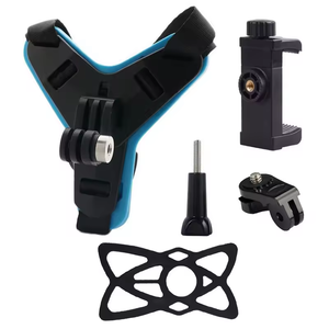 Kit 5 en 1 pour <span class=keywords><strong>casque</strong></span> de <span class=keywords><strong>moto</strong></span>, support de mentonnière rotatif, sangle pour téléphone portable pour <span class=keywords><strong>GoPro</strong></span> Hero, caméra d'action sportive - Product Image 1