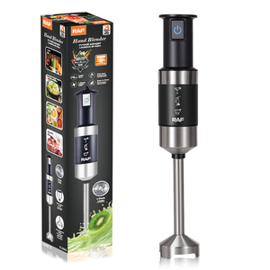 Mixeur Plongeant RAF 400W Haute Vitesse 28000 tr/min en Acier Inoxydable avec 4 Lames pour <span class=keywords><strong>Jus</strong></span> <span class=keywords><strong>et</strong></span> Sauces Flottants - Product Image 1