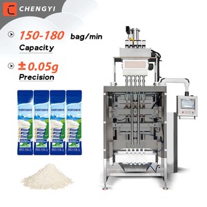 Machine d'emballage entièrement automatique multi-voies pour sachets de protéines de lactosérum et de lait de coco en poudre (2g, 8g, 10g) - Product Image 1