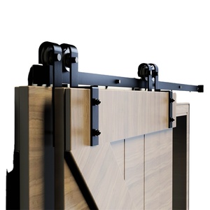Armoire de maison à Double Rail coulissant, robuste de haute qualité, 1 pièce, matériel de grange, <span class=keywords><strong>Kit</strong></span> de <span class=keywords><strong>placard</strong></span> à roulettes - Product Image 1
