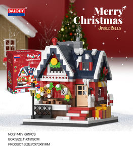 Mini Granules Creative Educational Toy <b>Plastic</b> Building <b>Blocks</b> 21058-21063 Christmas Series DIY Youth Unisex Wholesale - Product Image 4