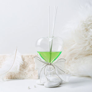 HESHES <b>Reed</b> <b>Diffuser</b> Heart Shape Glass Bottle 90-120 Days Fresh Air Scented For Bedroom Living Room Bathroom - Product Image 4