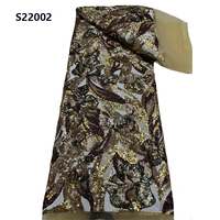 Tissu en dentelle africaine française de haute qualité CHOCOO, tissu en dentelle brodée avec des paillettes pour robe de femme