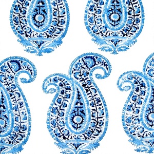 Tela de Algodón Voile Indio Tejida a Mano con Estampado Paisley Blanco para Camisas, Bolsos, Lencería, Cortinas, Fundas de Almohada - Venta al por Mayor - Product Image 3