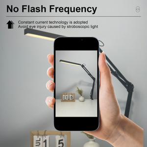 Lampe <span class=keywords><strong>de</strong></span> bureau à clipser LED pliable tout métal, lampe <span class=keywords><strong>de</strong></span> lecture à <span class=keywords><strong>pince</strong></span>, 3 températures <span class=keywords><strong>de</strong></span> couleur, 10 niveaux <span class=keywords><strong>de</strong></span> gradation, mémoire, alimentation USB, protection des yeux - Product Image 4