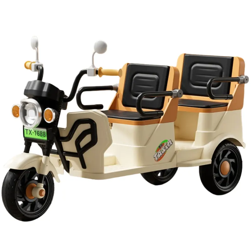 Penjualan langsung dari pabrik sepeda elektrik bayi kualitas tinggi Multi fungsi kursi ganda mobil mainan bayi lucu berkendara sepeda roda tiga