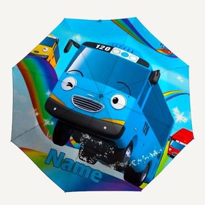 1 Parapluie Pliant Personnalisé avec Nom de Bus de Dessin Animé, Sans MOQ, Cadeau Véhicule Personnalisé, Impression UV, Commande Unique, Guarda Chuva Personalizado - Product Image 1
