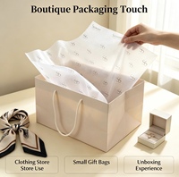 Papier de soie imprimé personnalisé pour emballage cadeau, papier d'emballage pour vêtements, bijoux, emballage cadeau, couleurs en stock pour vêtements, bijoux