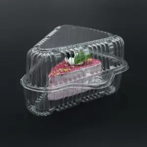 Temizle kek ambalajı kapaklı tek kullanımlık plastik yiyecek kutusu