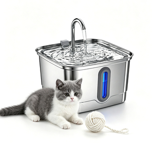 Energy Efficient Stainless Steel Pet <b>Drinking</b> Fountain Multi Scene Cat <b>Dog</b> Water Feeder - Product Image 1