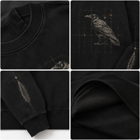 Felpe Promozionali Nere in Cotone Stile Streetwear con Collo Tondo, Opzione French Terry, Stampa Grafica Personalizzata OEM, Basso MOQ