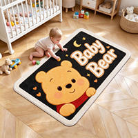 Teppich für Kinderzimmer Individuell Bedruckt Disney Winnie Puuh Bär Cartoon-Muster Kinderzimmer Schlafzimmer Nicht Haarender Kinderteppich
