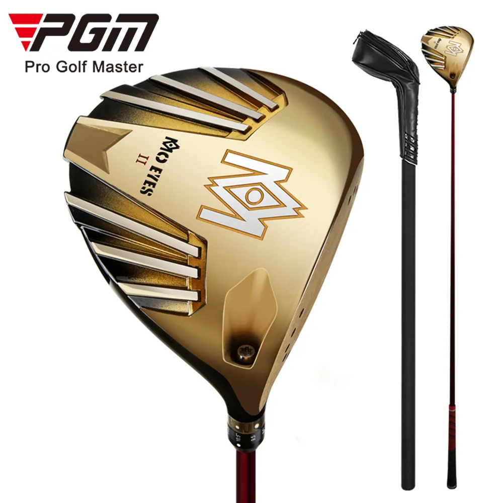 NEW MO EYES Driver Adjustable Angle Long-Distance High Rebound Titanium Golf Driver in Gradient Gold Color