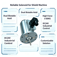 Solenoid Push Pull Bistabil SBC24115E-24L4.2 DC24V Elektromagnet Tubular Dual Latching untuk Suku Cadang Mesin Perisai