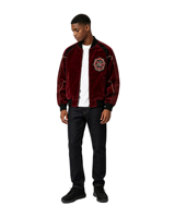 Blouson Bomber Zippé en Velours Tissé Lourd Personnalisé, Col Montant, Coupe Décontractée, Coupe-Vent et Respirant pour l'Automne