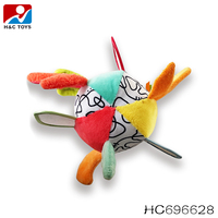 Balle à main en coton pour bébé, en peluche, anneau apaisant pour bébé, hochet, jouets de développement sensoriel