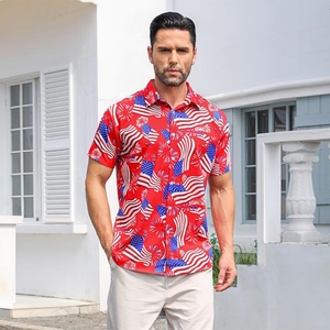 Chemise Hawaïenne Ample à Manches Courtes pour Homme, Col Montant, Respirante, Imprimés Décontractés pour Plage et Resort, Sérigraphiée 300g, Personnalisable - Product Image 3