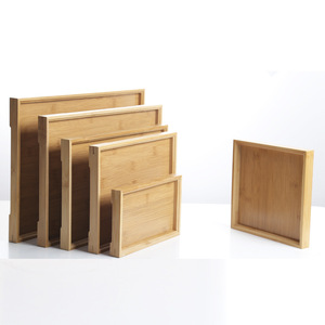 Bandeja de Té de Bambú Rectangular de Madera Natural para Servir Té, Accesorios para Café y Té - Product Image 4