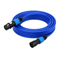 Câble XLR blindé équilibré avec gaine en PVC - mâle/femelle, trois conducteurs pour consoles de mixage et microphones, câble DMX