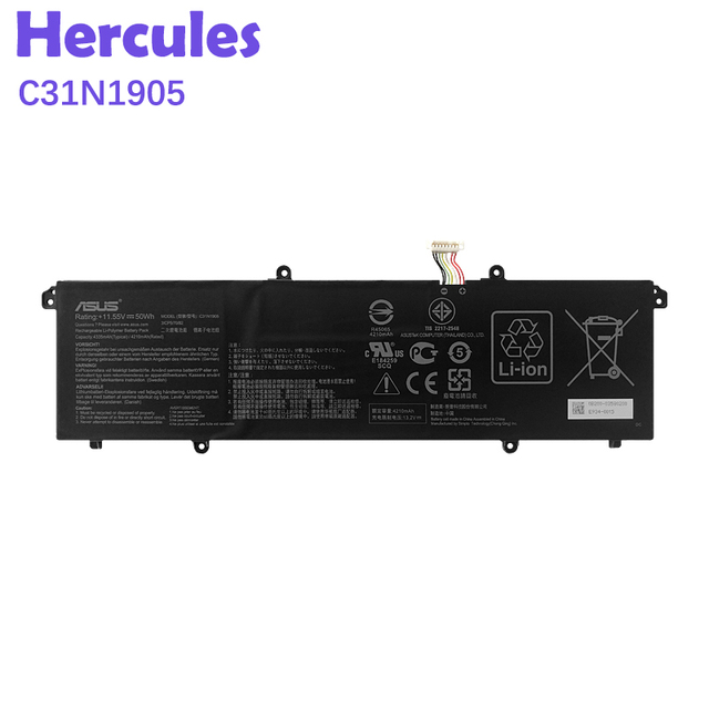 High Quality Original Laptop Battery 11.55V 50Wh C31N1905 0B200-03750100 for ASUS VivoBook S13 S14 S15 K533F Notebook Battery