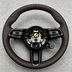 Volant en cuir en promotion pour <span class=keywords><strong>Porsche</strong></span> 911 <span class=keywords><strong>964</strong></span> 993 996 997 991 992 718 Boxster Cayman 986 987 981 982 Cayenne Panamera - Product Image 1