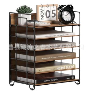 Creative office desktop organizer, <b>file</b> organizer, university dormitory desk multi-tier desktop <b>storage</b> rack - Product Image 1